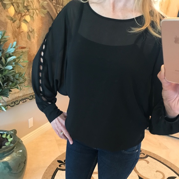 BCX black pleasant style blouse - Picture 3 of 8